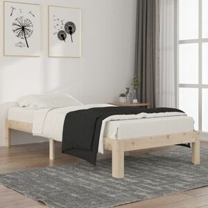 vidaXL Rama łóżka, lite drewno sosnowe, 90 x 200 cm obraz