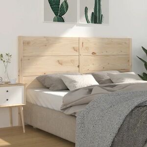 vidaXL Wezgłowie łóżka, 141x4x100 cm, lite drewno sosnowe obraz
