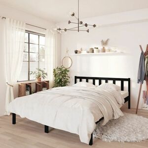 vidaXL Rama łóżka z litego drewna, 120x190 cm obraz
