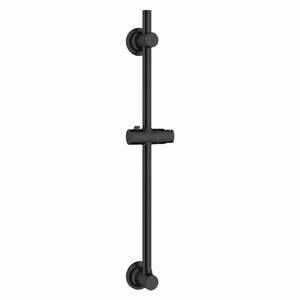 Czarny samoprzylepny drążek prysznicowy na słuchawkę ze stali nierdzewnej 70 cm – Wenko obraz