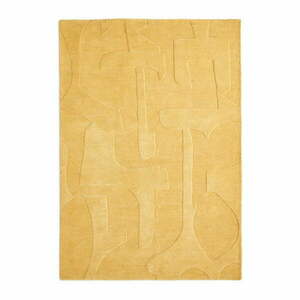 Musztardowy dywan wełniany 160x230 cm Maie – Kave Home obraz