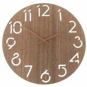 Zegar ścienny Dark wood, śr. 30, 5 cm, drewno obraz
