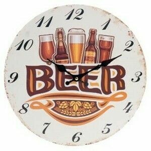 Zegar ścienny Beer, śr. 34 cm, drewno obraz