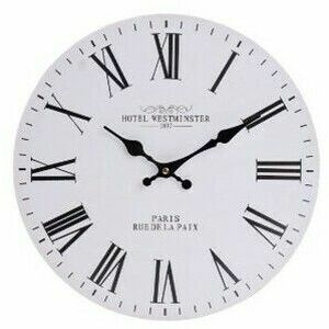 Zegar ścienny Hotel Westminster, śr. 34 cm, drewno obraz
