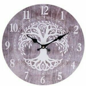 Zegar ścienny Willow, śr. 34 cm, drewno obraz