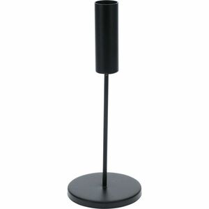 Minimalistyczny metalowy świecznik czarny, 8 x 20, 7 cm obraz