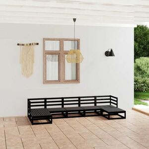 vidaXL 7-cz. zestaw mebli wypoczynkowych do ogrodu, drewno sosnowe obraz
