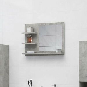 vidaXL Lustro łazienkowe, szarość betonu 60x10, 5x45 cm obraz
