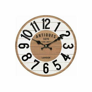 Drewniany zegar ścienny Dakls Vintage, ø 34 cm obraz