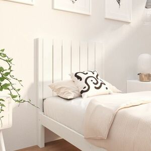 vidaXL Wezgłowie łóżka, białe, 80, 5x4x100 cm, lite drewno sosnowe obraz