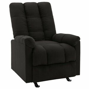 vidaXL Rozkładany fotel, czarny, obity tkaniną obraz