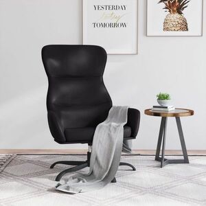 vidaXL Fotel wypoczynkowy, czarny, sztuczna skóra obraz