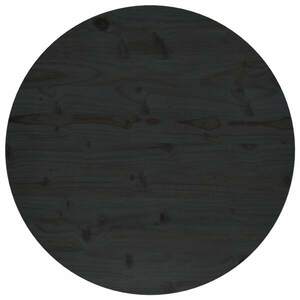 vidaXL Blat stołu, czarny, Ø70x2, 5 cm, lite drewno sosnowe obraz