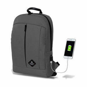 Szary plecak z portem USB My Valice GALAXY Smart Bag obraz