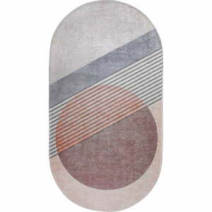 Jasnoróżowo-jasnoszary dywan odpowiedni do prania 120x180 cm Oval – Vitaus obraz