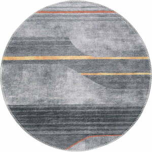 Szary okrągły dywan odpowiedni do prania ø 80 cm Yuvarlak – Vitaus obraz