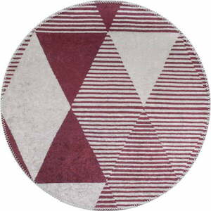 Bordowy okrągły dywan odpowiedni do prania ø 80 cm Yuvarlak – Vitaus obraz