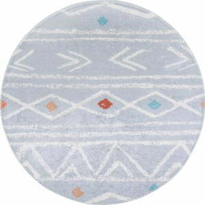 Jasnoszary okrągły dywan odpowiedni do prania ø 80 cm Yuvarlak – Vitaus obraz