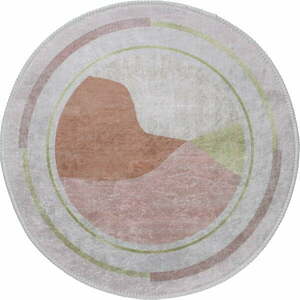 Pomarańczowo-kremowy okrągły dywan odpowiedni do prania ø 80 cm Yuvarlak – Vitaus obraz