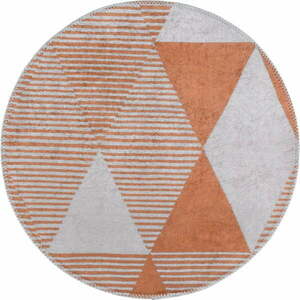 Pomarańczowy okrągły dywan odpowiedni do prania ø 120 cm Yuvarlak – Vitaus obraz