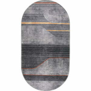 Szary dywan odpowiedni do prania 80x120 cm Oval – Vitaus obraz