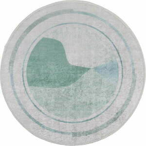 Kremowo-turkusowy okrągły dywan odpowiedni do prania ø 120 cm Yuvarlak – Vitaus obraz
