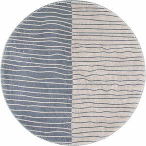 Szaro-kremowy okrągły dywan odpowiedni do prania ø 120 cm Yuvarlak – Vitaus obraz