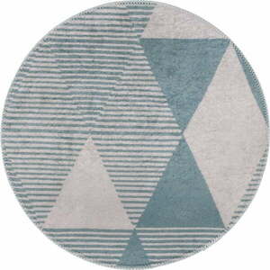 Niebieski okrągły dywan odpowiedni do prania ø 120 cm Yuvarlak – Vitaus obraz