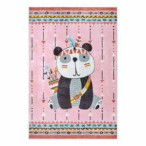 Różowy dywan dziecięcy 160x235 cm Panda – Hanse Home obraz