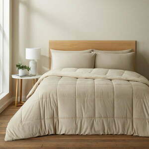 Kremowa narzuta pikowana z mikropluszu na łóżko dwuosobowe 200x220 cm Cosy Cord – Catherine Lansfield obraz