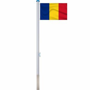 Maszt 90x150cm z rumuńską flagą obraz