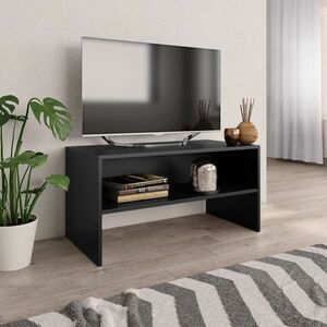 vidaXL Szafka pod TV, czarna, 80x40x40 cm, materiał drewnopochodny obraz