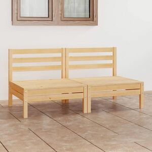 vidaXL 2-osobowa sofa ogrodowa, lite drewno sosnowe obraz