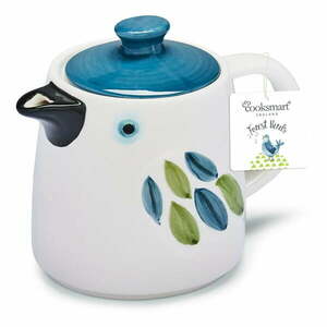 Biało-niebieski ceramiczny dzbanek do herbaty Forest Birds – Cooksmart ® obraz