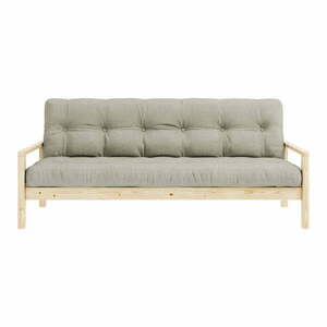 Beżowa lniana rozkładana sofa 205 cm Knob – Karup Design obraz