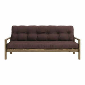 Ciemnobrązowa rozkładana sofa 205 cm Knob – Karup Design obraz