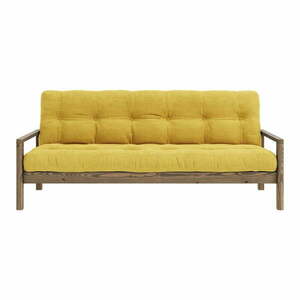 Żółta rozkładana sofa 205 cm Knob – Karup Design obraz