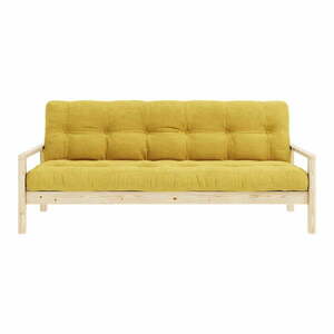 Żółta rozkładana sofa 205 cm Knob – Karup Design obraz