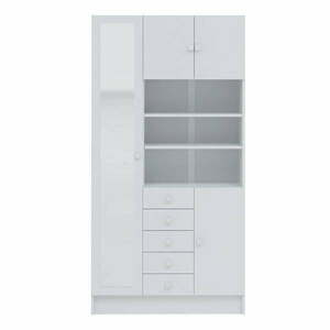 Biała szafka łazienkowa 90x182 cm Combi – TemaHome obraz