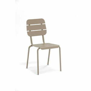 Brązowobeżowe metalowe krzesła ogrodowe zestaw 4 szt. Alicante – Ezeis obraz