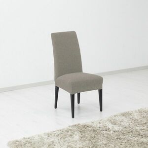 Pokrowiec elastyczny na krzesło Denia jasnoszary, 40 x 60 cm, komplet 2 szt. obraz