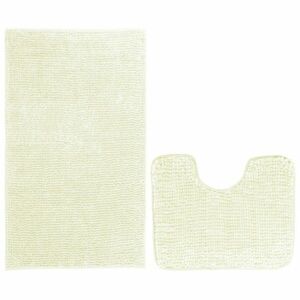 AmeliaHome Komplet dywaników łazienkowych Bati biały, 2 szt. 50 x 80 cm, 40 x 50 cm obraz