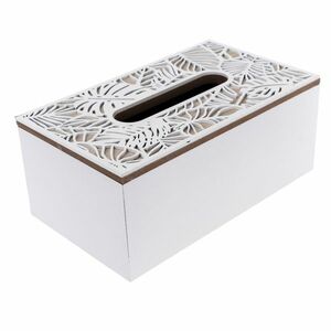 Drewniane pudełko na chusteczki Forkhill, biały, 24 x 14 x 10 cm obraz