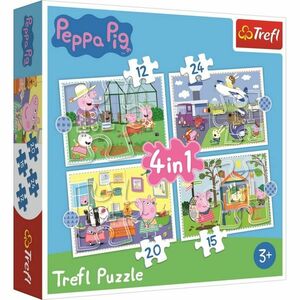 Trefl Puzzle Świnka Peppa: Wspomnienia z wakacji, 4w1 obraz