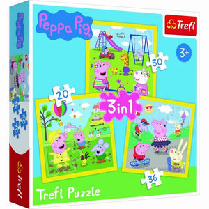 Trefl Puzzle Świnka Peppa, 3 szt. obraz