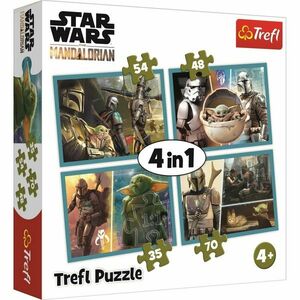 Trefl Puzzle Mandalorian i jego świat, 4w1 35, 48, 54, 70 elementów obraz