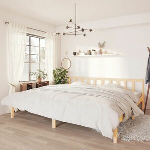 vidaXL Rama łóżka, lite drewno sosnowe, 200x200 cm obraz
