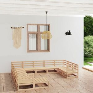 vidaXL 12-cz. zestaw wypoczynkowy do ogrodu, lite drewno sosnowe obraz
