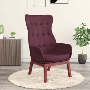 vidaXL Fotel wypoczynkowy, fioletowy, obity tkaniną obraz
