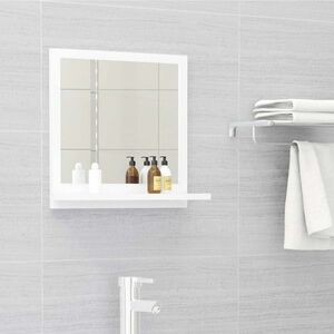 vidaXL Lustro łazienkowe, białe 40x10, 5x37 cm, materiał drewnopochodny obraz